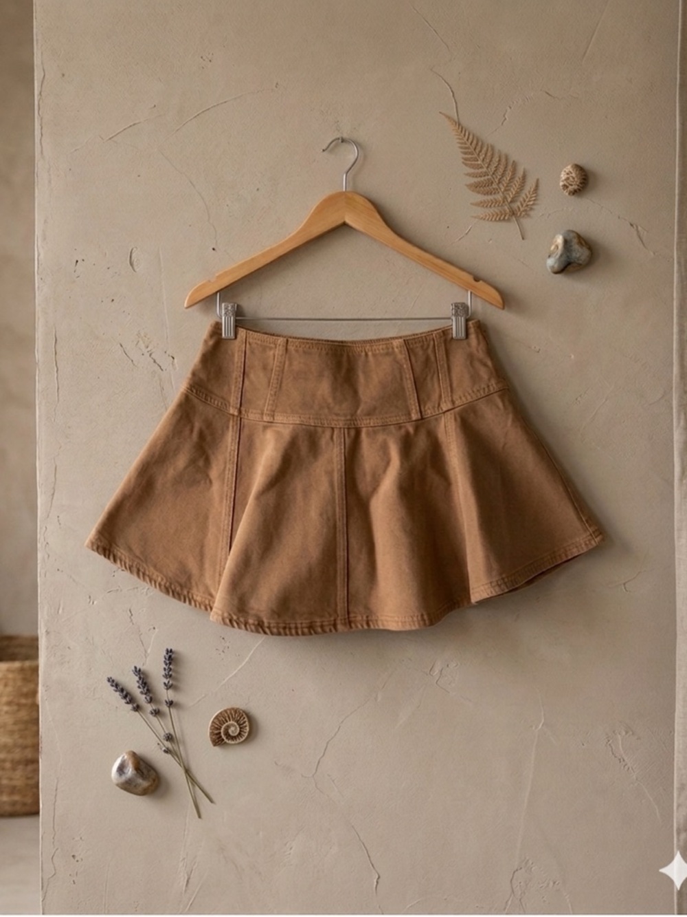 Ulla Johnson Vera Flared Denim Paneled Skirt Tangier Wash Women’s Size 10 NWT - Picture 3 of 14
